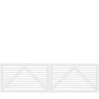 Witte Houten Dubbele Tuinpoort Tokyo 300 x 90 CM - thumbnail