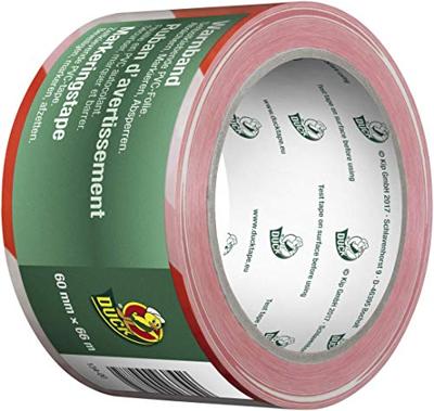 Duck Markeringstape | 60 mm x 66 m | Rood/wit - 20.501.93