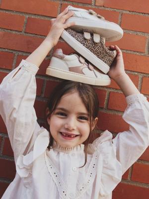 Blouse met ruches voor meisjes ecru