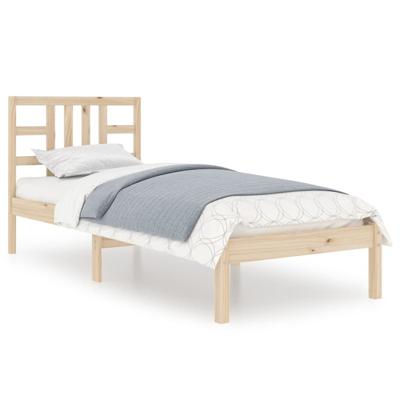 Bedframe massief hout 75x190 cm