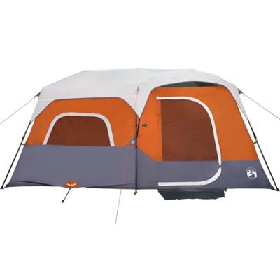 Tent met LED 441x288x217 cm grijs en oranje Tent met LED 441x288x217 cm grijs en oranje