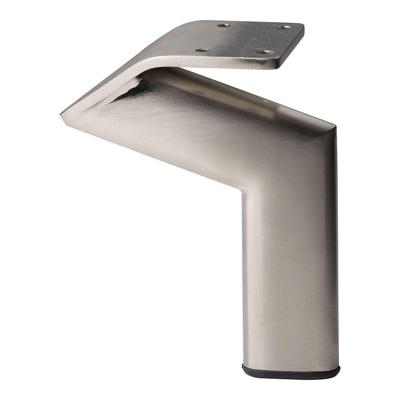 Stalen meubelpoot rvs look design 11,5 bij 2 cm en hoogte 14 cm (2 x 4 cm)