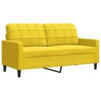 3-delige Loungeset met kussens en bolsters fluweel geel - thumbnail