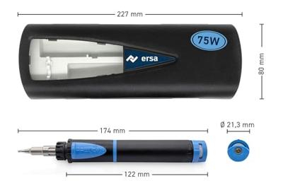 Ersa Independent 75 Profi-set Gassoldeerset +580 °C 60 min. Incl. soldeerpunt, Met Piëzo-ontsteker 1 stuk(s) - thumbnail