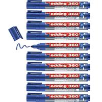 Whiteboardmarker edding 360 rond 1.5-3mm blauw | 10 stuks - thumbnail