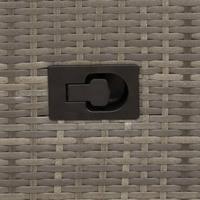 3-delige Bistroset met kussens poly rattan grijs - thumbnail