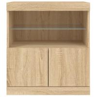 Dressoir met LED-verlichting 60x37x67 cm sonoma eikenkleurig - thumbnail