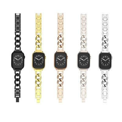 Metalen quick-release ketting band - Goud - Geschikt voor Apple watch 38mm / 40mm / 41mm / 42mm