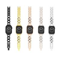 Metalen quick-release ketting band - Goud - Geschikt voor Apple watch 38mm / 40mm / 41mm / 42mm - thumbnail