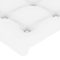 Bedframe met hoofdbord kunstleer wit 200x200 cm - thumbnail