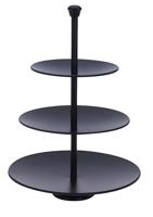 Excellent Houseware Etagere 3 Laags Mat Zwart - thumbnail