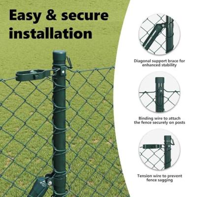 VidaXL Afrasteringspaal groen 10 x 1,6 m (40 x 40 mm gaas)