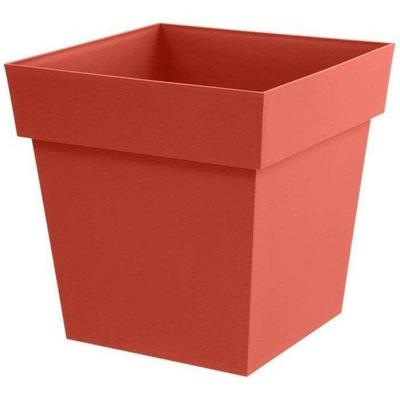 Vierkante bloempot - EDA - Toscane - 32 cm - 22 L - Binnen/buiten - 32 x 32 x H.32 cm - Terracotta Oranje