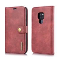 Dg. MING Crazy Horse textuur Flip afneembare magnetische lederen case voor Huawei mate 20 met houder & kaartsleuven & portemonnee (rood) - thumbnail