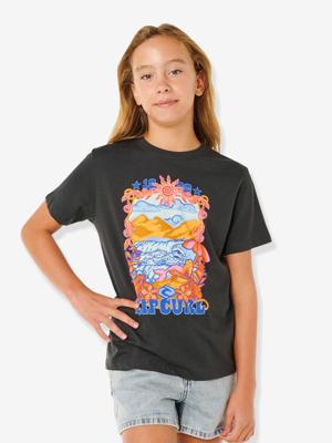 T-shirt met korte mouwen voor meisjes zwart