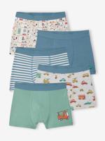 Set van 5 boxershorts voor jongens, circuit ecru - thumbnail