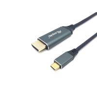 Equip 133416 video kabel adapter 2 m USB Type-C HDMI Type A (Standaard) Grijs, Zwart - thumbnail