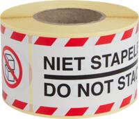 Rillprint etiketten Niet stapelen, ft 46 x 125 mm, rol van 250 stuks - thumbnail