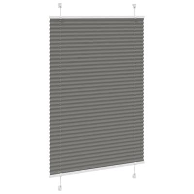 VidaXL Plissé rolgordijn 85x150 cm stofbreedte 84,4 cm antraciet - thumbnail