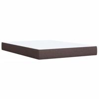 Boxspring met matras stof donkerbruin 160x200 cm - thumbnail