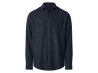 Esmara Men Flanellen heren overhemd (Marineblauw, L) - thumbnail