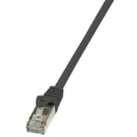 LogiLink CP1023S RJ45 Netwerkkabel, patchkabel CAT 5e F/UTP 0.50 m Zwart Snagless 1 stuk(s) - thumbnail