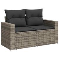 Tuinbankenset 12 pcs Grijs poly rattan - thumbnail