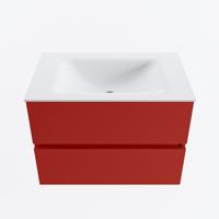 MONDIAZ VICA 70cm badmeubel onderkast Fire 2 lades. Wastafel CLOUD midden 1 kraangat, kleur Talc. - thumbnail