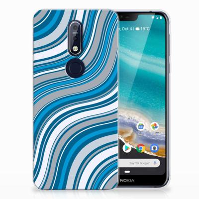 Nokia 7.1 | TPU bumper | Waves Blue