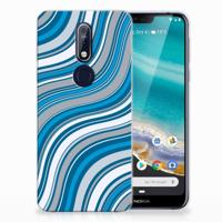 Nokia 7.1 | TPU bumper | Waves Blue - thumbnail