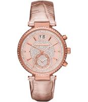 Horlogeband Michael Kors MK2445 Leder Rosé 20mm - thumbnail