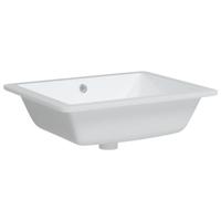 VidaXL Wastafel rechthoekig 50x40,5x18,5 cm keramiek wit - thumbnail