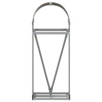 Haardhoutopslag 40x45x100 cm gegalvaniseerd staal bruin - thumbnail