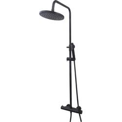 Saqu Shine regendoucheset Ø25cm mat zwart