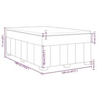 Boxspring met matras stof lichtgrijs 120x190 cm - thumbnail