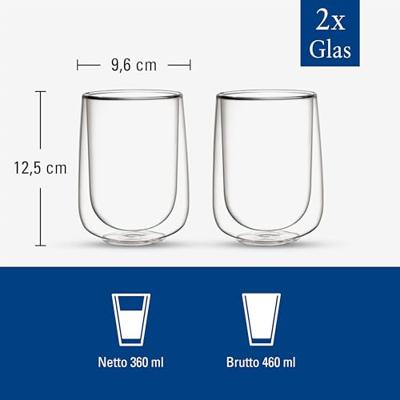 Villeroy & Boch Artesano Hot&Cold Beverages Latte macchiato mok 0,36l dubbelwandig 2 stuks
