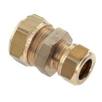 Bonfix knelkoppeling - Rechte verloopkoppeling - 15mm x 12mm - Vertint Messing - thumbnail