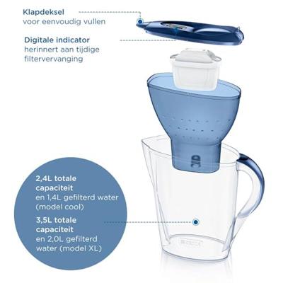 Brita Waterfilterkan Marella Blauw + 1 Maxtra Filterpatroon - thumbnail