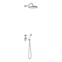 Regendouche set Tres Clasic | Inbouw | Thermostaatkraan | 2-weg | Vintage | RVS look - thumbnail