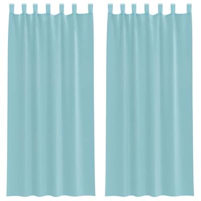 Gordijnen met lussen 2 st 140x225 cm turkoois