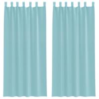Gordijnen met lussen 2 st 140x225 cm turkoois - thumbnail