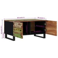 Salontafel 80x50x40 cm massief gerecycled hout en bewerkt hout - thumbnail