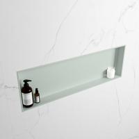 MONDIAZ EASY Nis 89,5x29,5cm in solid surface kleur Greey | Greey. 1 vak geschikt voor in- of opbouw - thumbnail