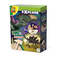 SES explore dino en skelet opgraven 2in1- stegosaurus - thumbnail