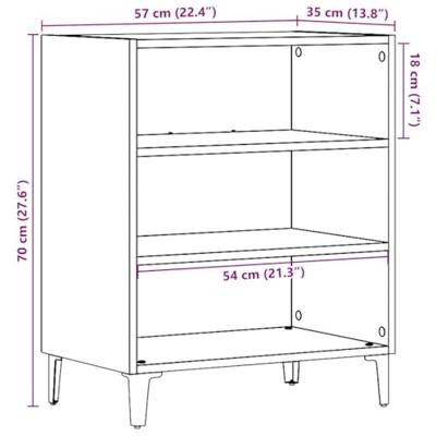 Dressoir 57x35x75 cm bewerkt hout oud houtkleurig Dressoir 57x35x75 cm bewerkt hout oud houtkleurig