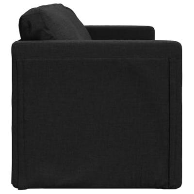 Slaapbank vloermodel 2-in-1 112x174x55 cm stof zwart