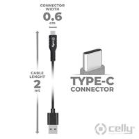 Celly -USB - Type C kabel 2 meter - thumbnail