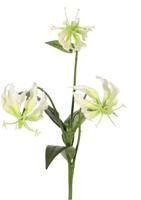 Lelie gloriosa klimlelie mini , met bloemen bladeren creme/geel kunstbloem zijde nepbloem Driesprong Collection - Driesprong collection - thumbnail