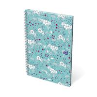 Oxford Floral hardcover spiraalschrift, ft A5, 60 vel, geruit 5 mm, 4 geassorteerde designs - thumbnail