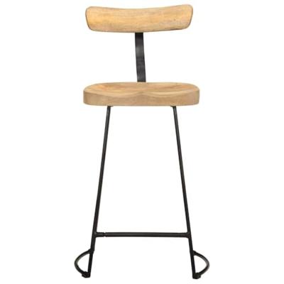 Barkrukken 2 st 49x43x88 cm massief mangohout